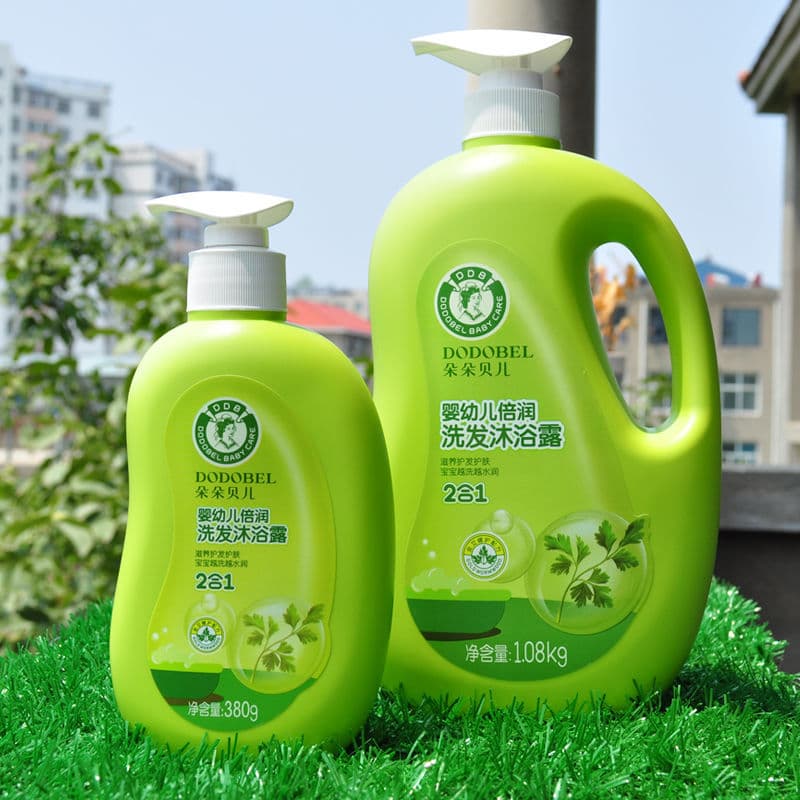 Duoduobei'er Baby Shampoo and Body Wash 2-in-1, Large Bottle for Children's Bath
