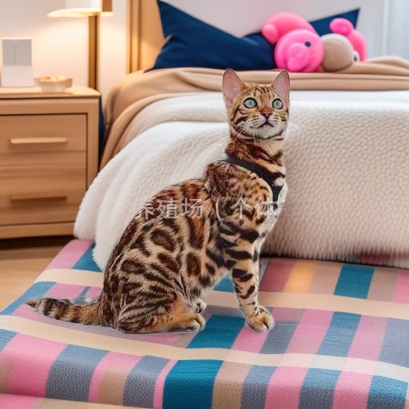 Purebred Bengal Leopard Cat Kitten Live Hollow Rose Patterned Bengal Abyssinian Kitten Live Cat Kitten