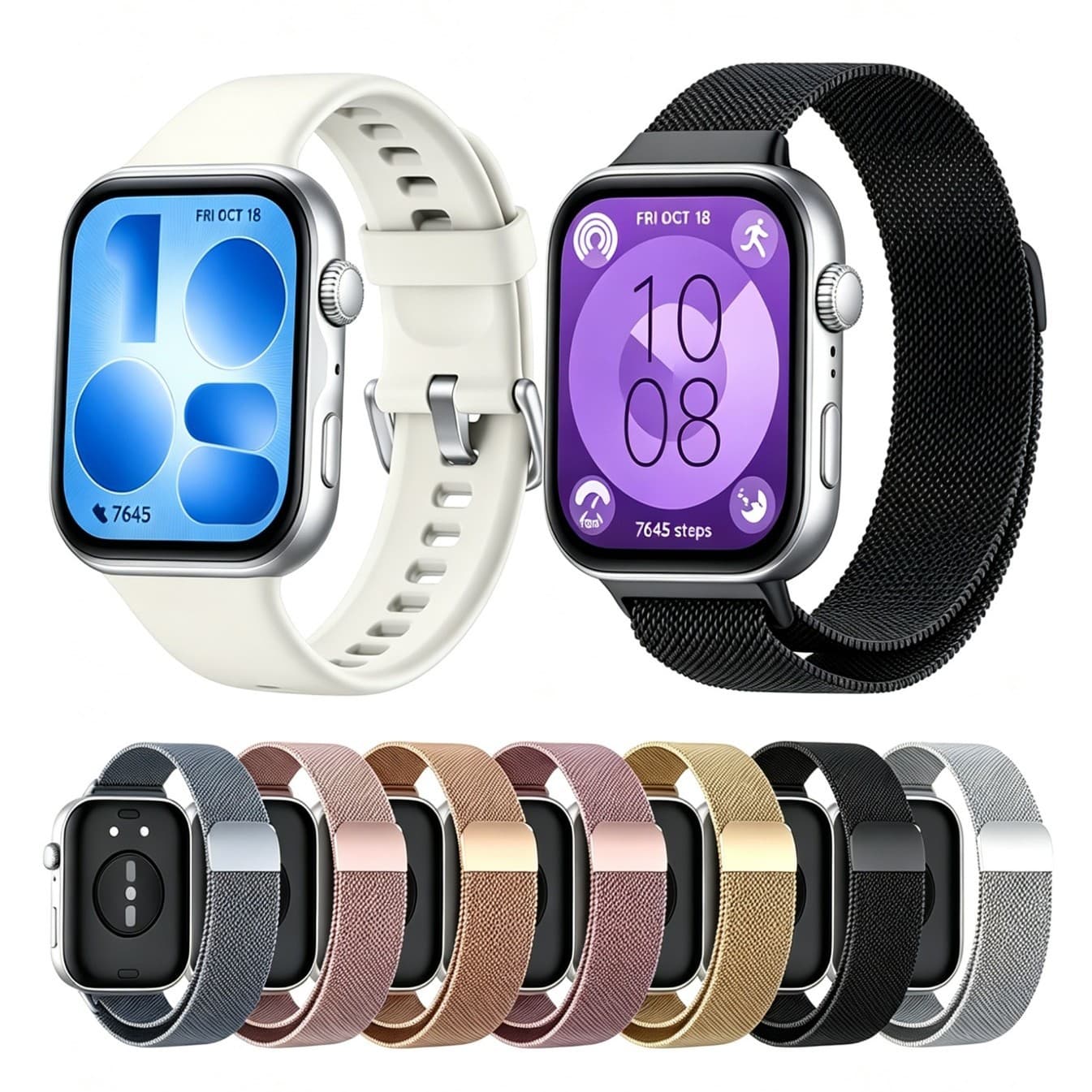 Suitable for Huawei fit3/4/5/pro Milanese watch strap HUAWEI watch Fit5 magnetic metal