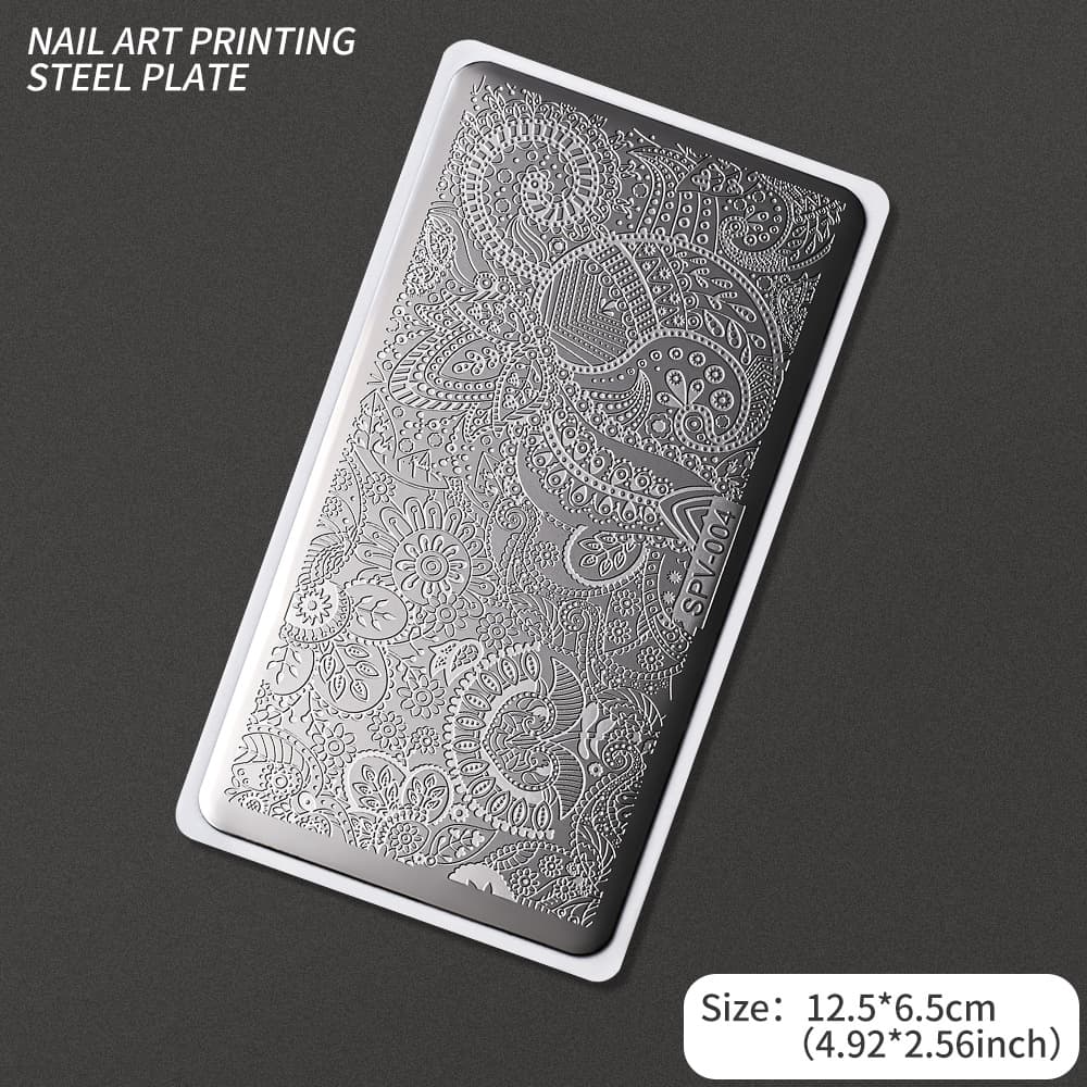 Cross-border popular printing template nail art steel plate rectangular printing plate painted ink template new printing ready stock