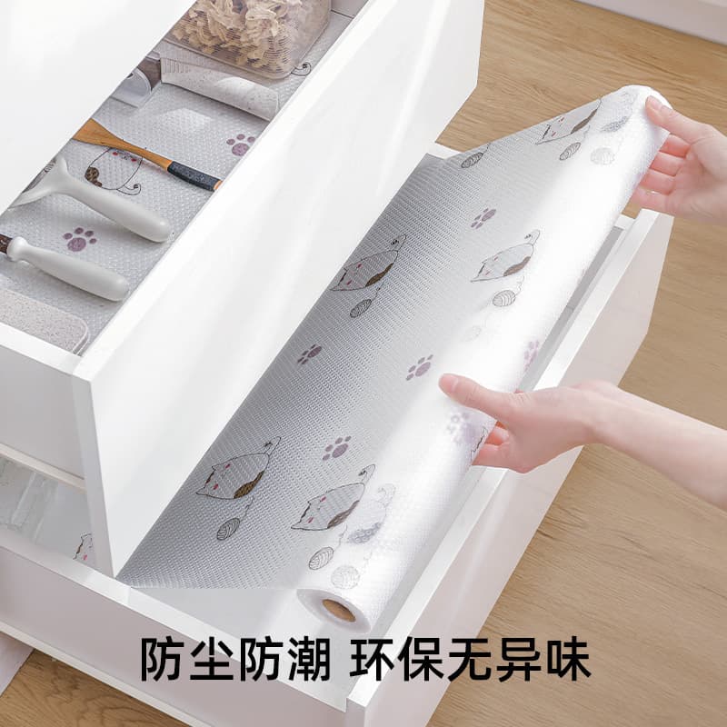 Waterproof Moisture Proof Kitchen Cabinet Drawer Pad Stickers Anti Mold Dirty Countertop Oil Resistant PP Square Shape Stickers