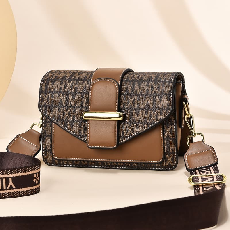 Women's Bag 2025 New Trendy Korean Style Printed Shoulder Crossbody Bag Large Capacity Handbag Fashion Small Square Bag