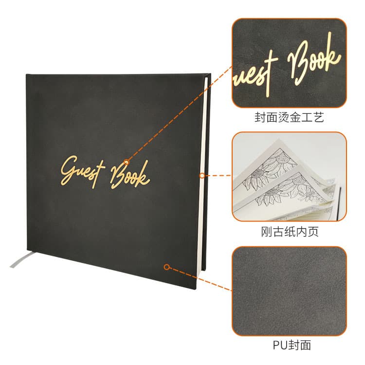 Linen Wedding Guest Book, Funeral Guestbook, Baby Shower Guestbook