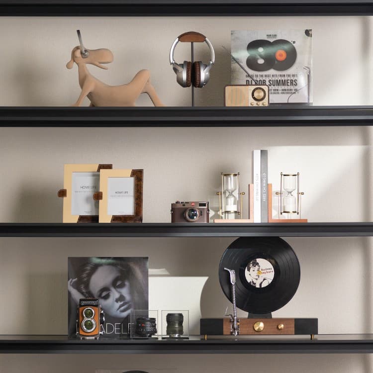 Italian Light Luxury Model Room Study Minimalist Decorative Ornament Set Display Cabinet Bookcase Bookshelf Soft Furnishings Accessories