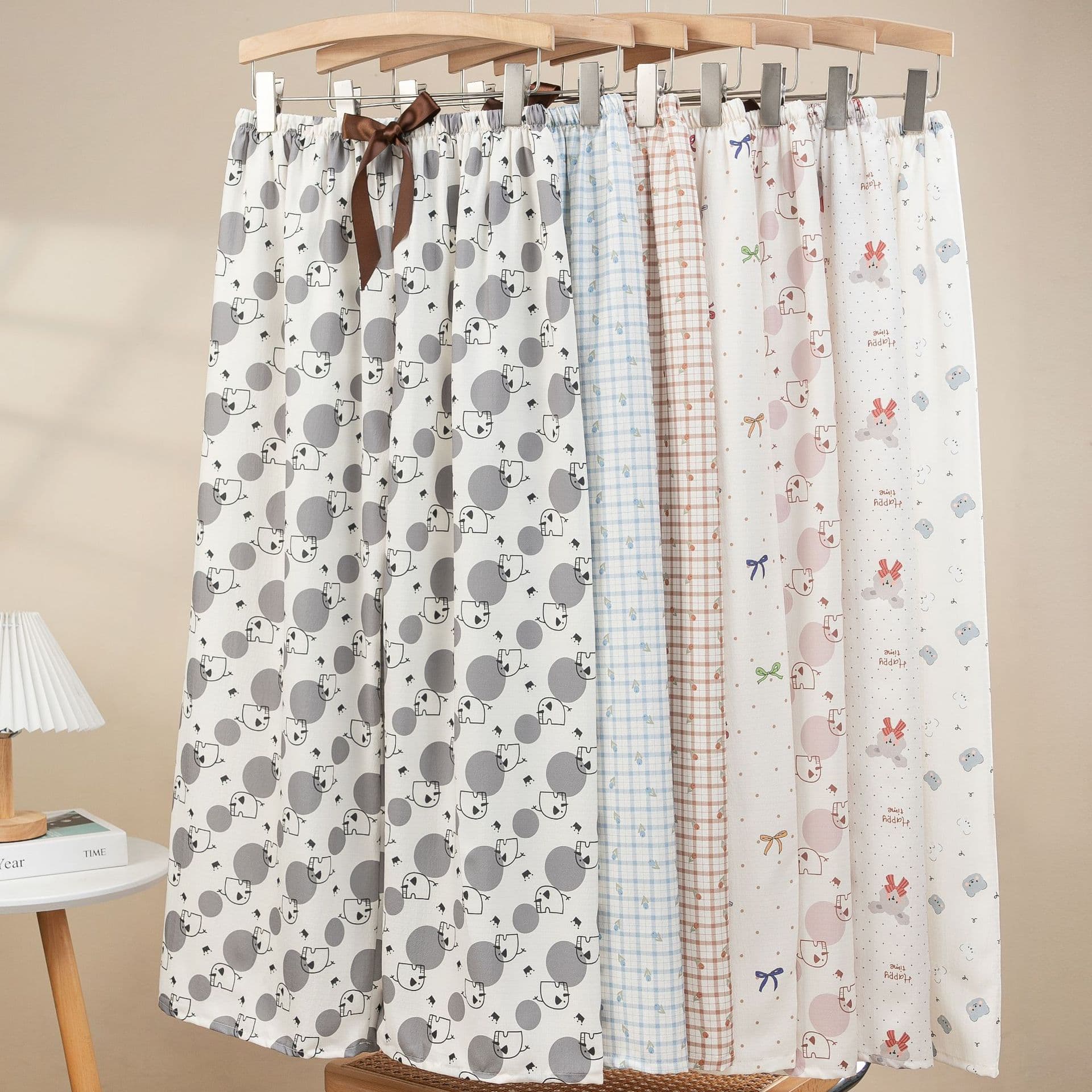 Pearl Cotton Sleep Pants for Women, New Summer Cartoon Home Pants, Thin and Wearable as Mosquito Pants, Plus Size Loose Long Pants