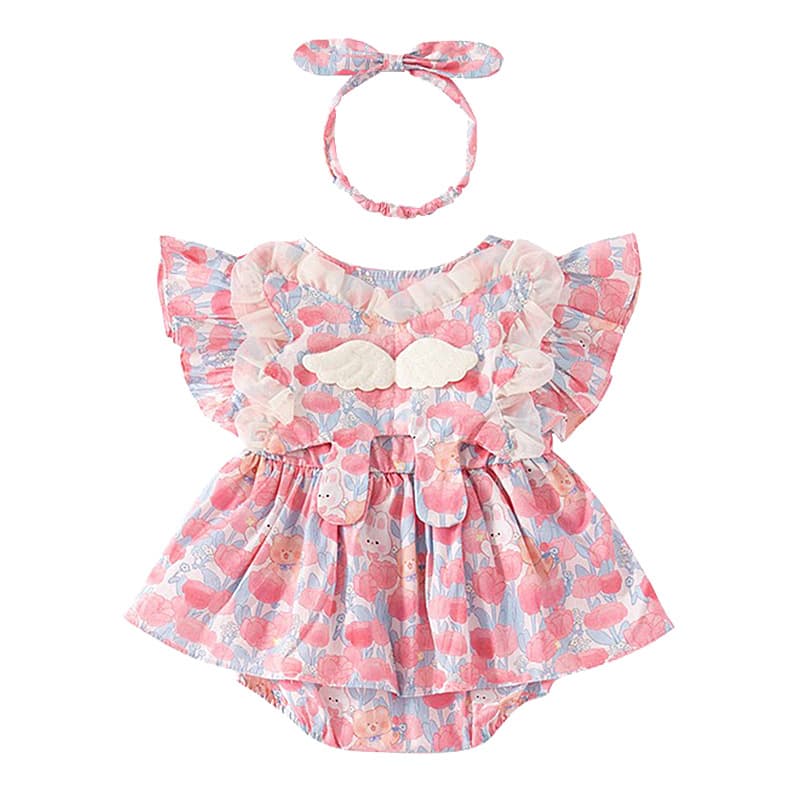 Baby Summer Thin Outfit Girls Romper Princess Newborn 100 Days Bodysuit Infant Onesie