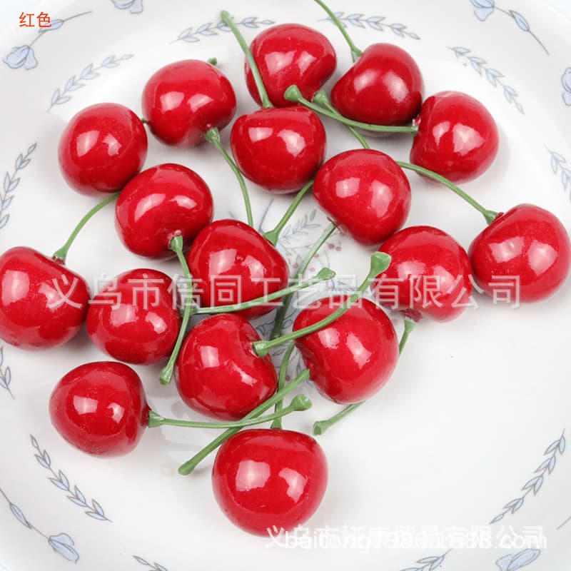 2.5cm simulated foam big red cherries, simulated cherries, foam simulated fruit packaging accessories, ornaments