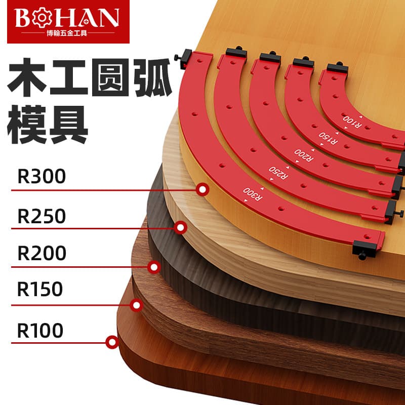 Bohan Gypsum Mold Woodworking Internal and External Corner Large Arc Template