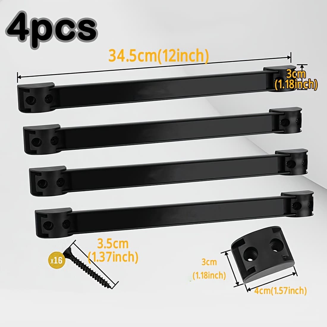 4-Pack Magnetic Tool Holder Tool Strip Storage Rack