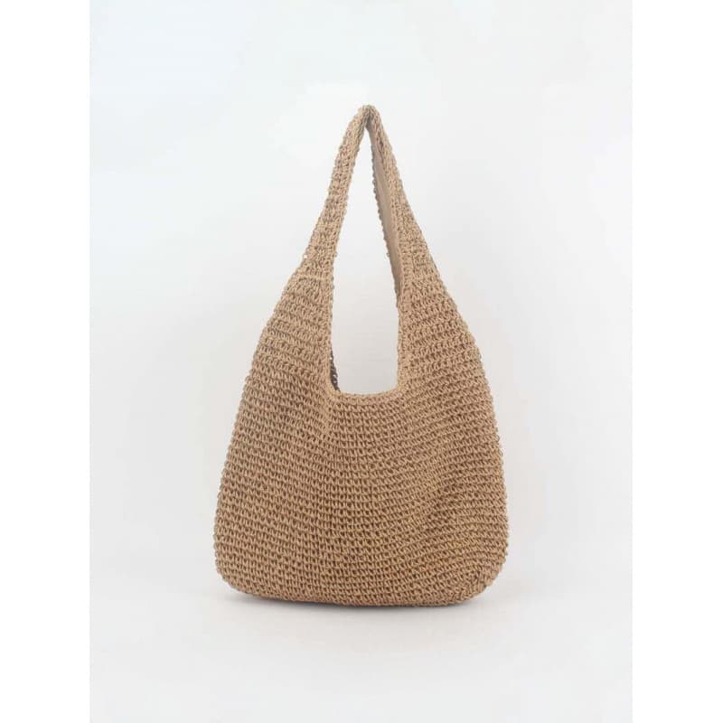 2025 New Woven Tote Bag for Women, Large Capacity Single Shoulder Bag, Handmade Crochet Beach Bag, Casual Vacation Versatile Bag
