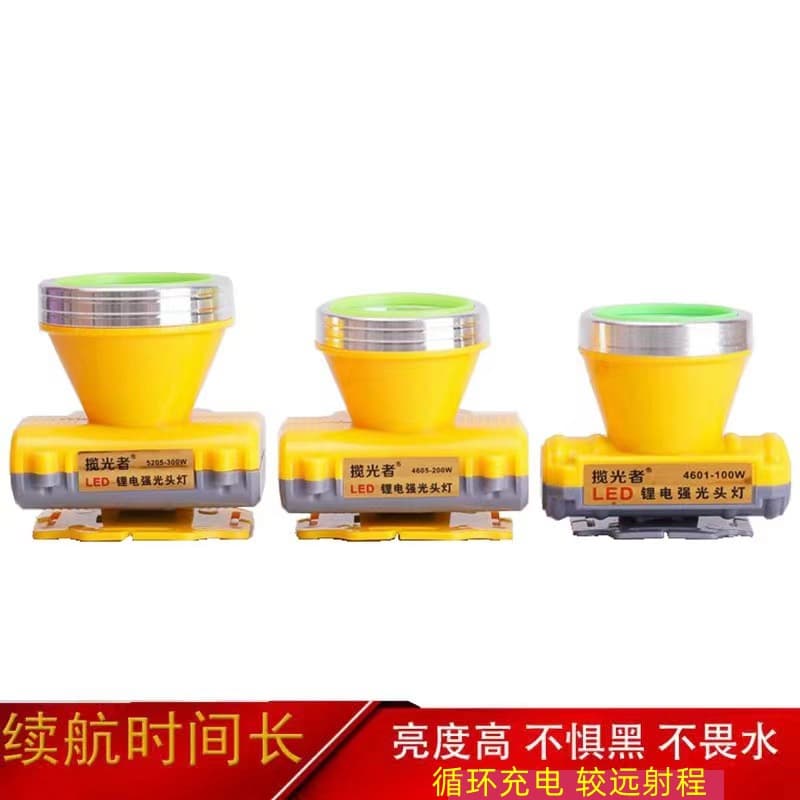 New High-Intensity Rechargeable LED Headlamp with Lithium Battery, Outdoor Fishing Light, High-Power Household Headlamp
