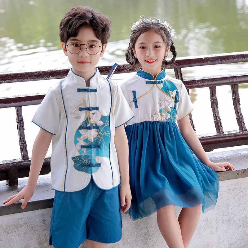 Children's Performance Costume, Primary School Poetry Recital Outfit, Graduation Gown, Kindergarten Summer Uniform, Tang Suit, Hanfu