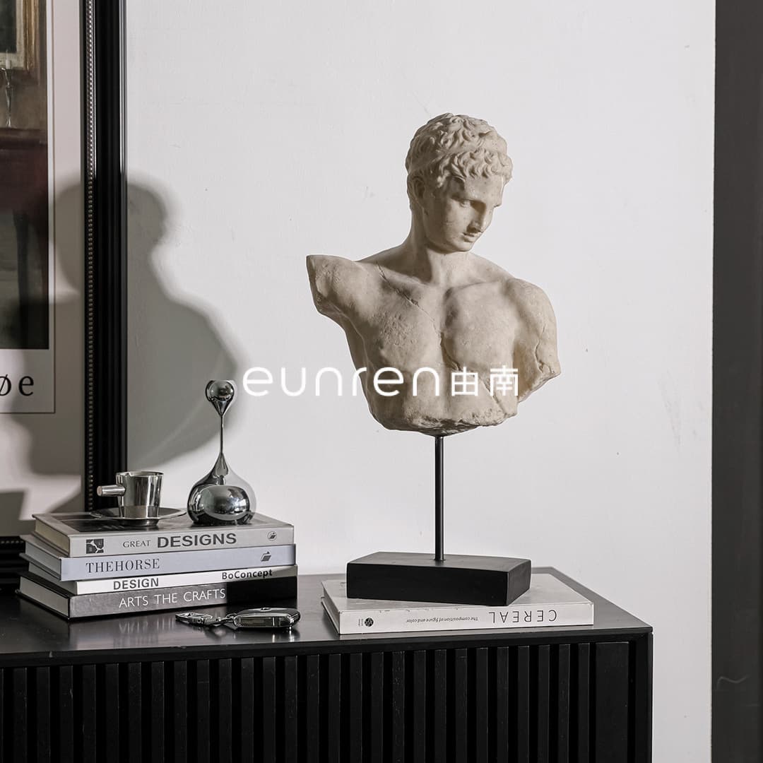 French Vintage David Figure Sculpture Ornament Home Showroom Living Room Entryway TV Cabinet Hotel Display Decoration