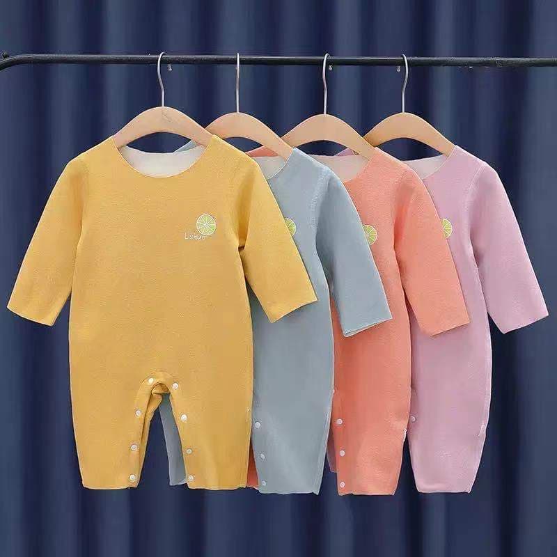 Infant and Toddler Spring Autumn Winter German Velvet Bodysuit for Boys and Girls Comfortable Double-Sided Fleece Stylish Romper Homewear Crawling Suit