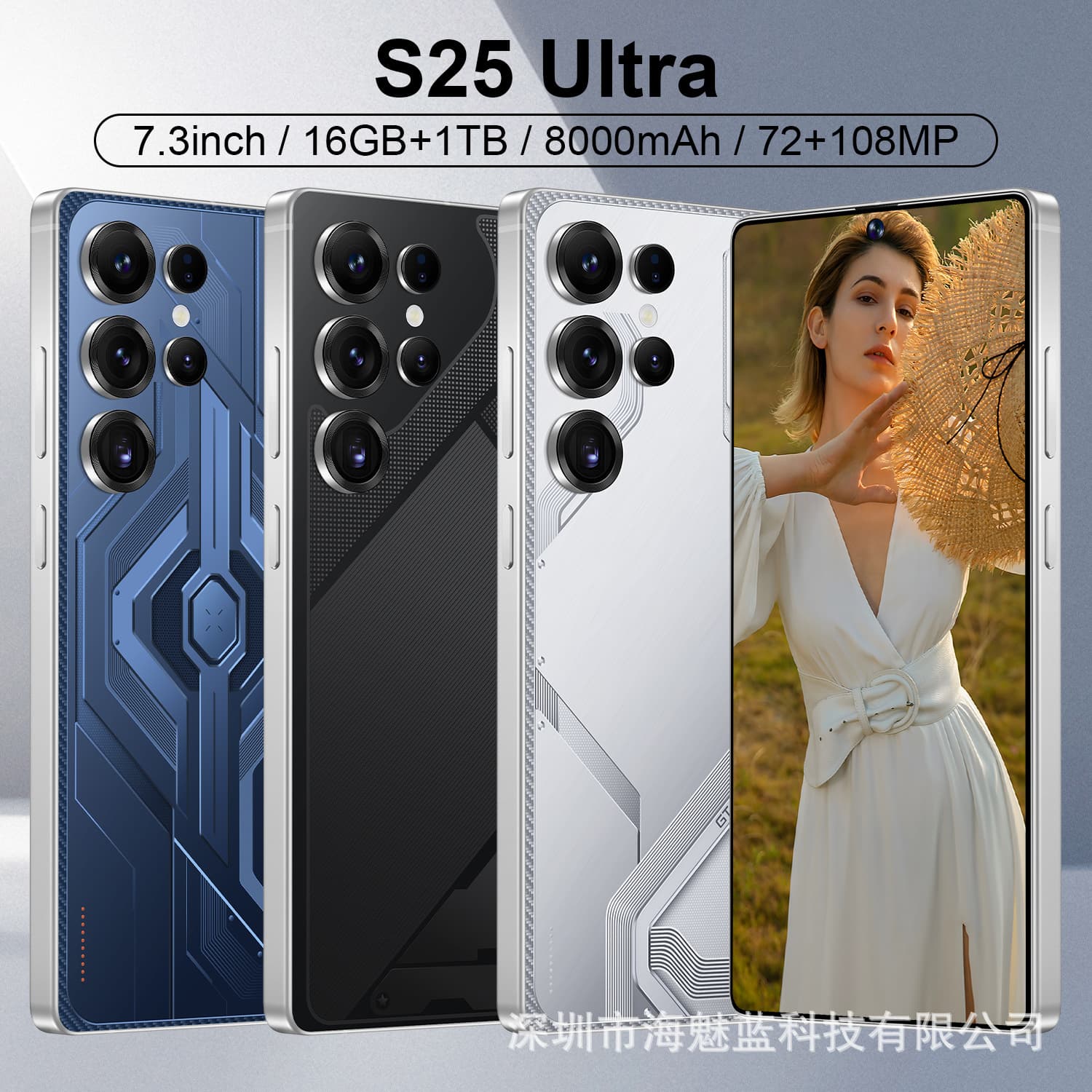 TK Hot Selling S25 Ultra Cross-border 5G Phone 16+1TB Right-angle Screen 7.3-inch Smart Phone for Wholesale