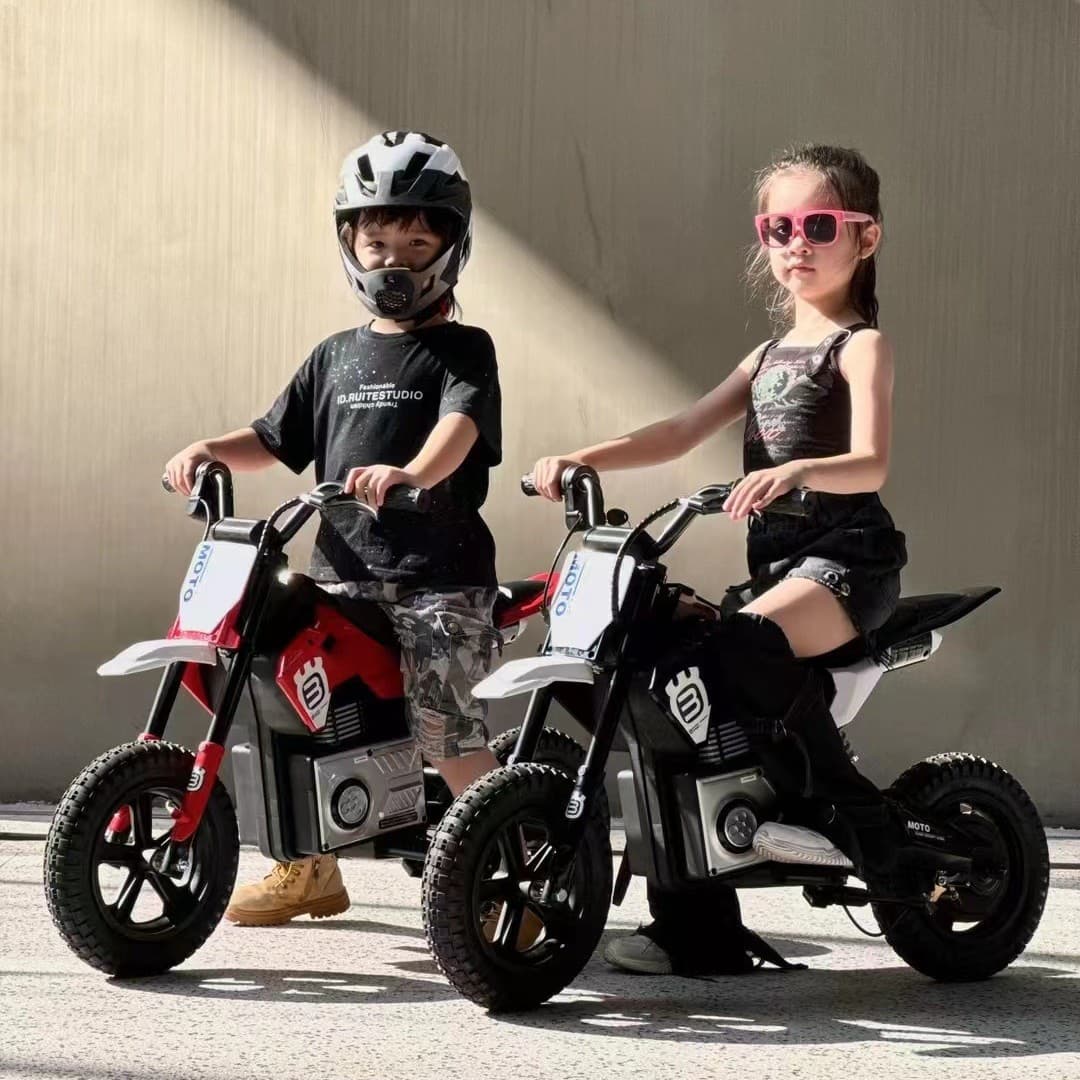 New Large Kids Electric Motorcycle for Ages 3-10, Rechargeable Toy Ride-On Two-Wheel Motorcycle