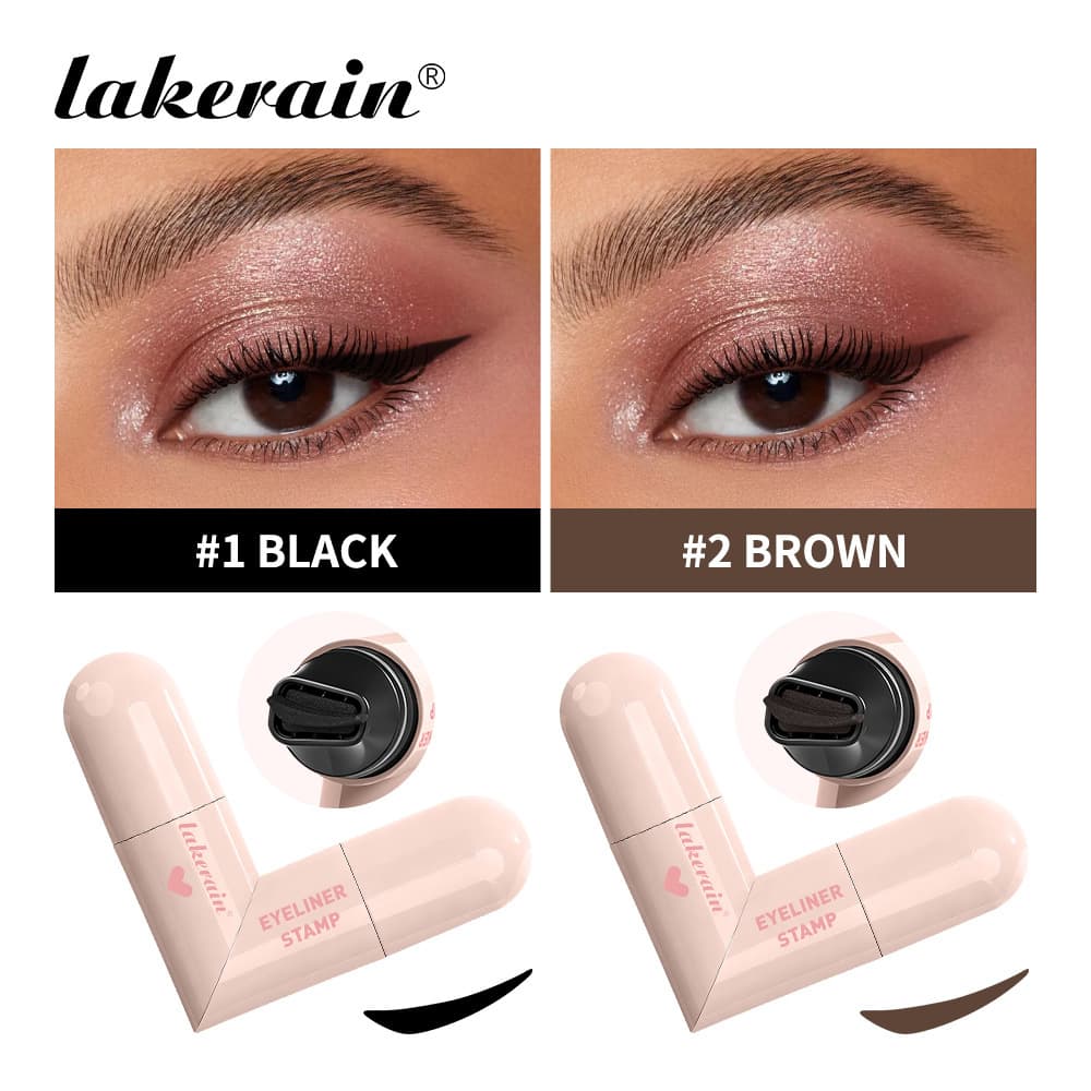 Cross-Border Hot Selling Heart Stamp Eyeliner One-Print Eyeliner Stamp Pen Quick-Dry Dual-Head Eyeliner Stamp Wholesale