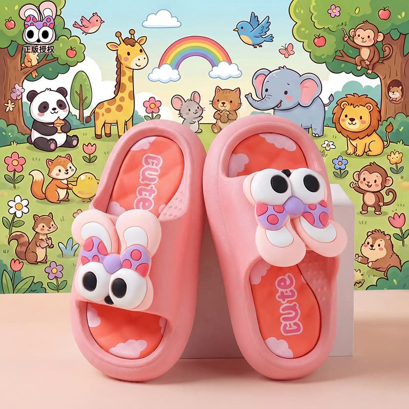 Summer Kids' Cool Slippers for Boys and Girls 2026 New Outdoor Anti-Slip Soft Sole Indoor Bathroom Parent-Child Slippers