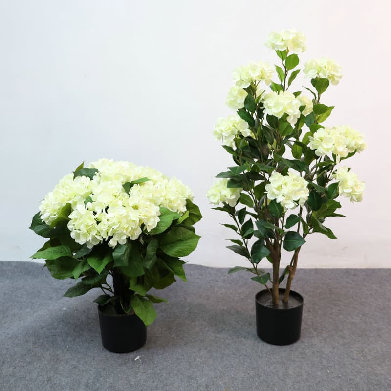 Floor-standing simulated hydrangeas indoor living room balcony decoration fake flowers courtyard scenery light luxury simulated green plant potted plants