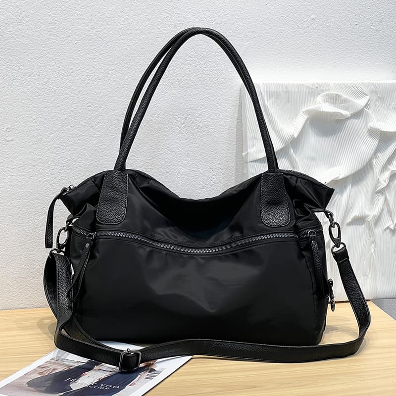 New Crossbody Tote Bag Mom Bag Oxford Cloth Waterproof Women's Bag Soft Solid Color Large Shoulder Bag Trendy Handbag