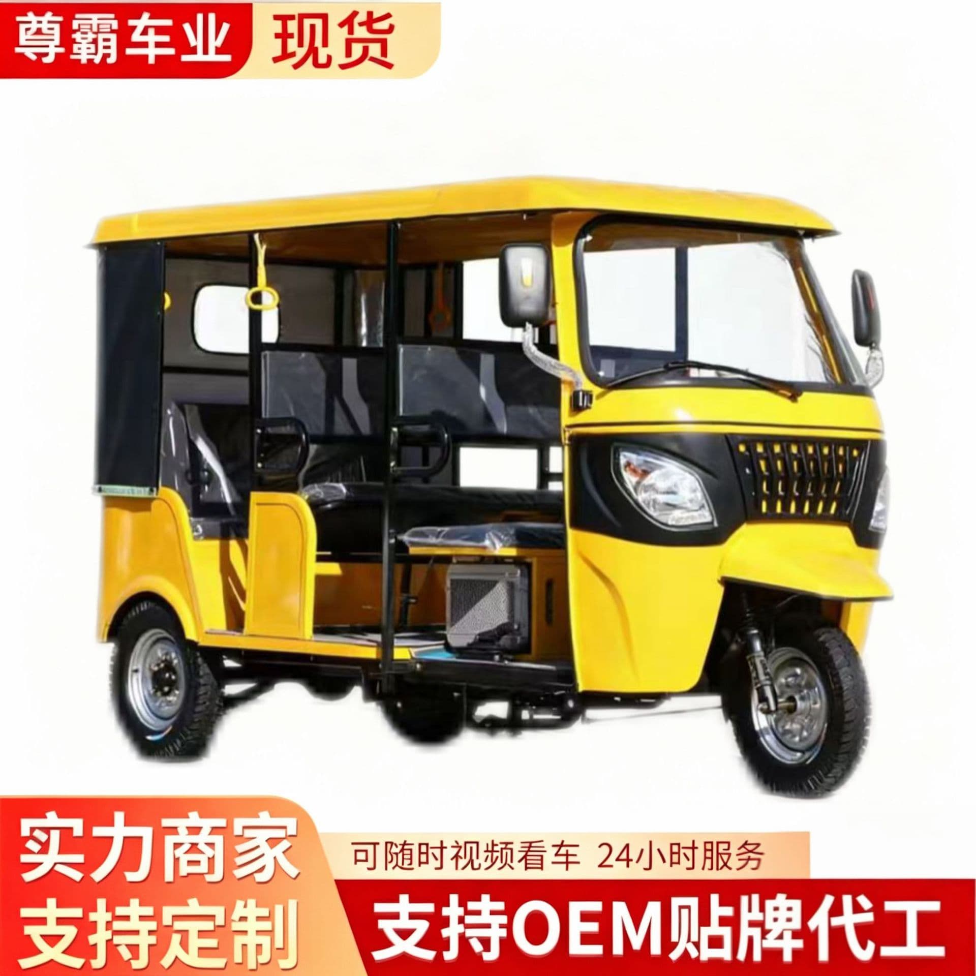 Dudu Car Hot-Selling Three-Wheeled Fuel Motorcycle in Africa, Household Cargo Agricultural Vehicle with Zongshen Engine Gasoline Three-Row
