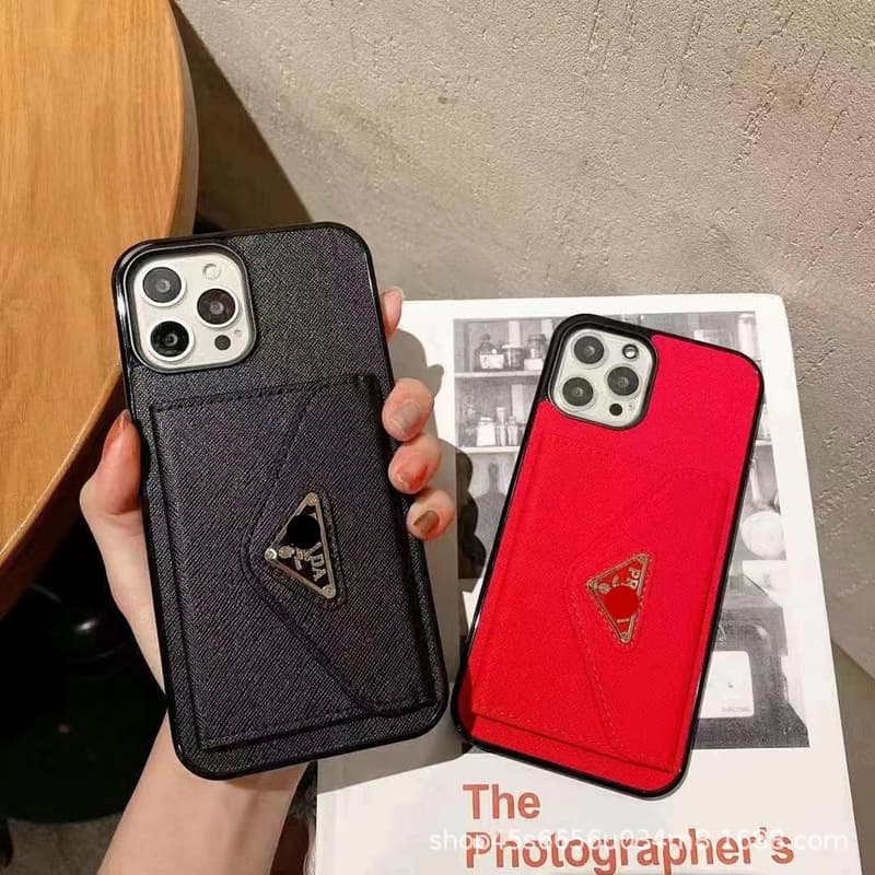 Big brand plug-in card Apple 17promax mobile phone case 1615/14/131211 all-inclusive soft shell anti-fall leather case is suitable