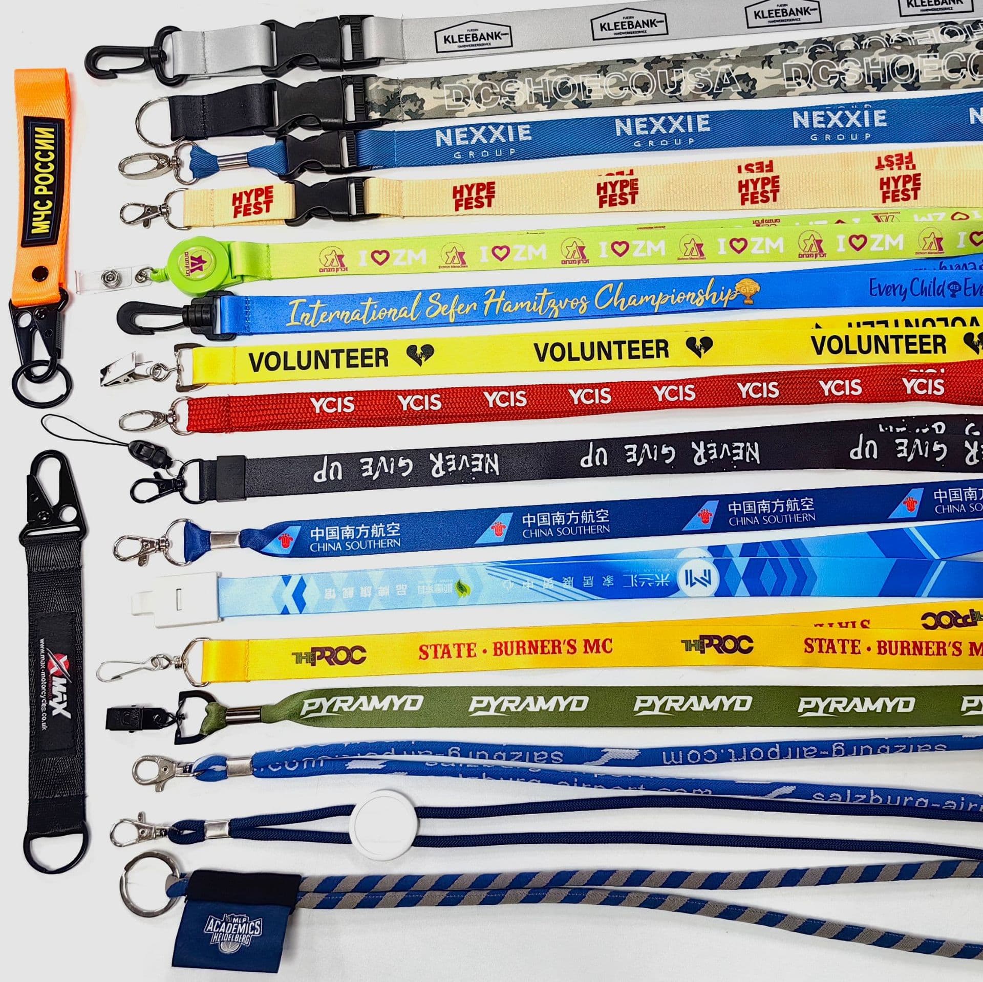 RPET Polyester Heat Transfer ID Tag Mobile Phone Lanyard Sling Work Hanging Rope Free Drawing Lanyard