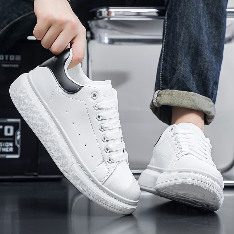 New Trendy White Sneakers Fashionable Versatile Campus Style Sports Shoes INS