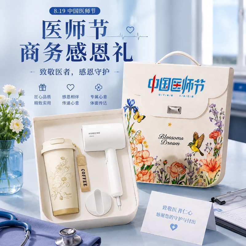 819 Doctors' Day Business Gift Set Coffee Cup Gift Custom Doctors' Day Practical Souvenir for Doctors