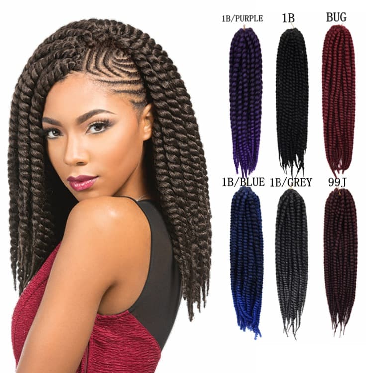Synthetic Hair Spring Twist Braids Two-Strand Twist Braid Spring Twist Havana Mambo Twist
