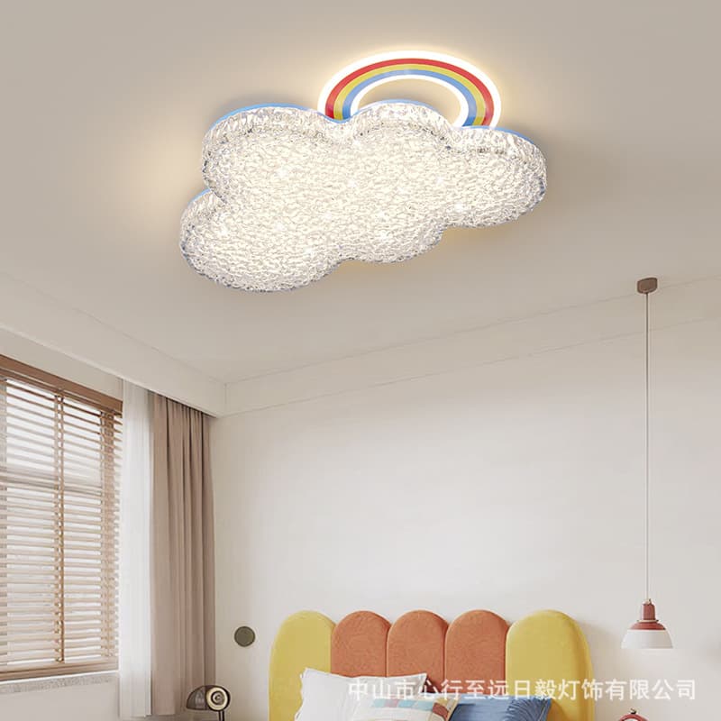 Children's Room Rainbow Cloud Ceiling Light, Colorful Dopamine Bedroom Lamp, Creative Healing Style 2026 New Bedroom Light