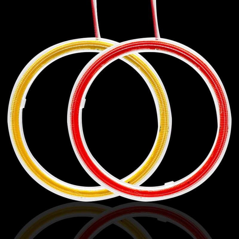 Car LED Headlight Lens Decoration COB Angel Eye Ring Fog Light Demon Eye Daytime Running Light Universal Modification
