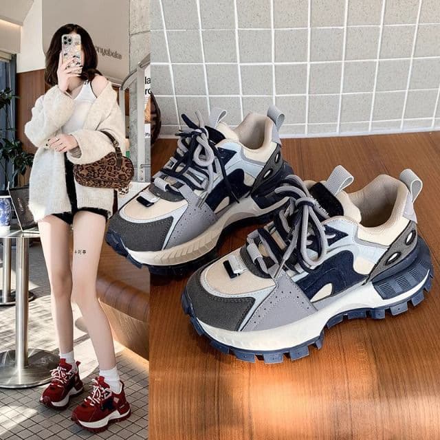 2026 spring new thick-soled casual sports shoes Internet celebrity new popular retro Forrest Gump shoes women's ins dad shoes