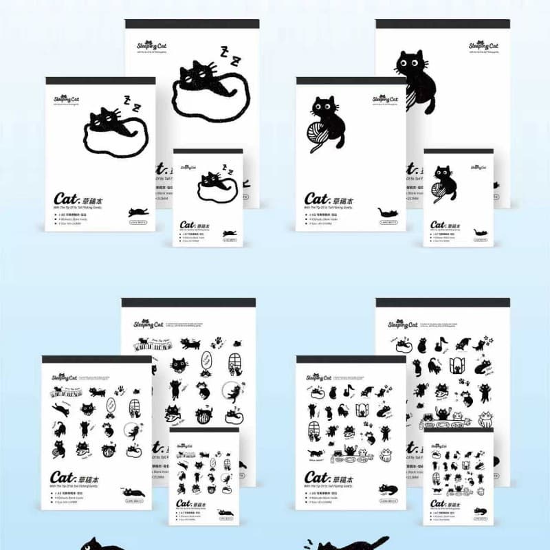 Kawaii Series B5 A5 Loose-Leaf Notebook, Plastic Cover, Notepad, Marker Paper, Drawing Pad, A7 Pocket Notebook