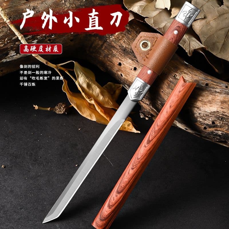 Divine Pen Knife Longquan National Style Outdoor Camping Off-road High-end Forged Meat Cutting Peeling Thickened Sharp Household Kitchen Knife