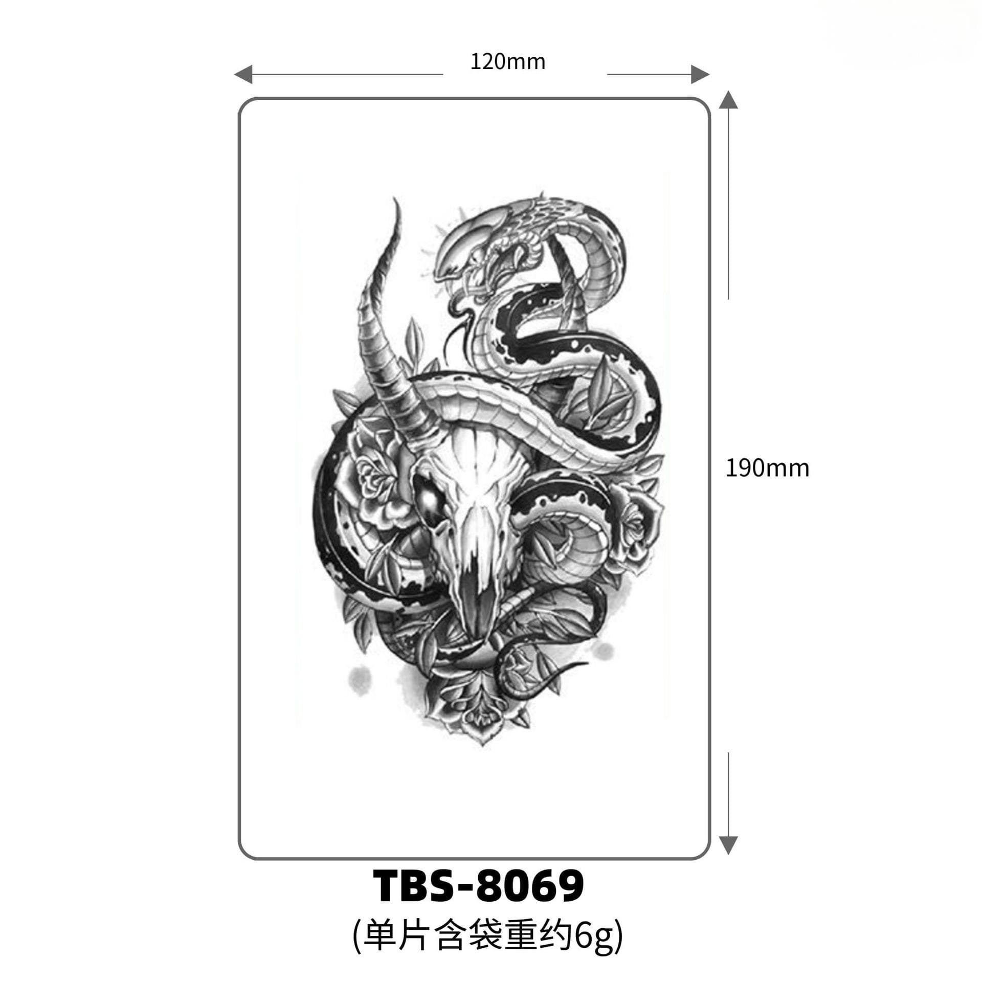 2025 New Wholesale Small Full Arm Tattoo Sticker Half Arm Wolf Tiger Flower Arm Tattoo European American Tattoo Sticker Tattoo