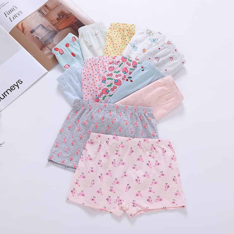 Children's underwear boxer briefs for girls, medium and small children, medium and large children's briefs, girls' boxer briefs