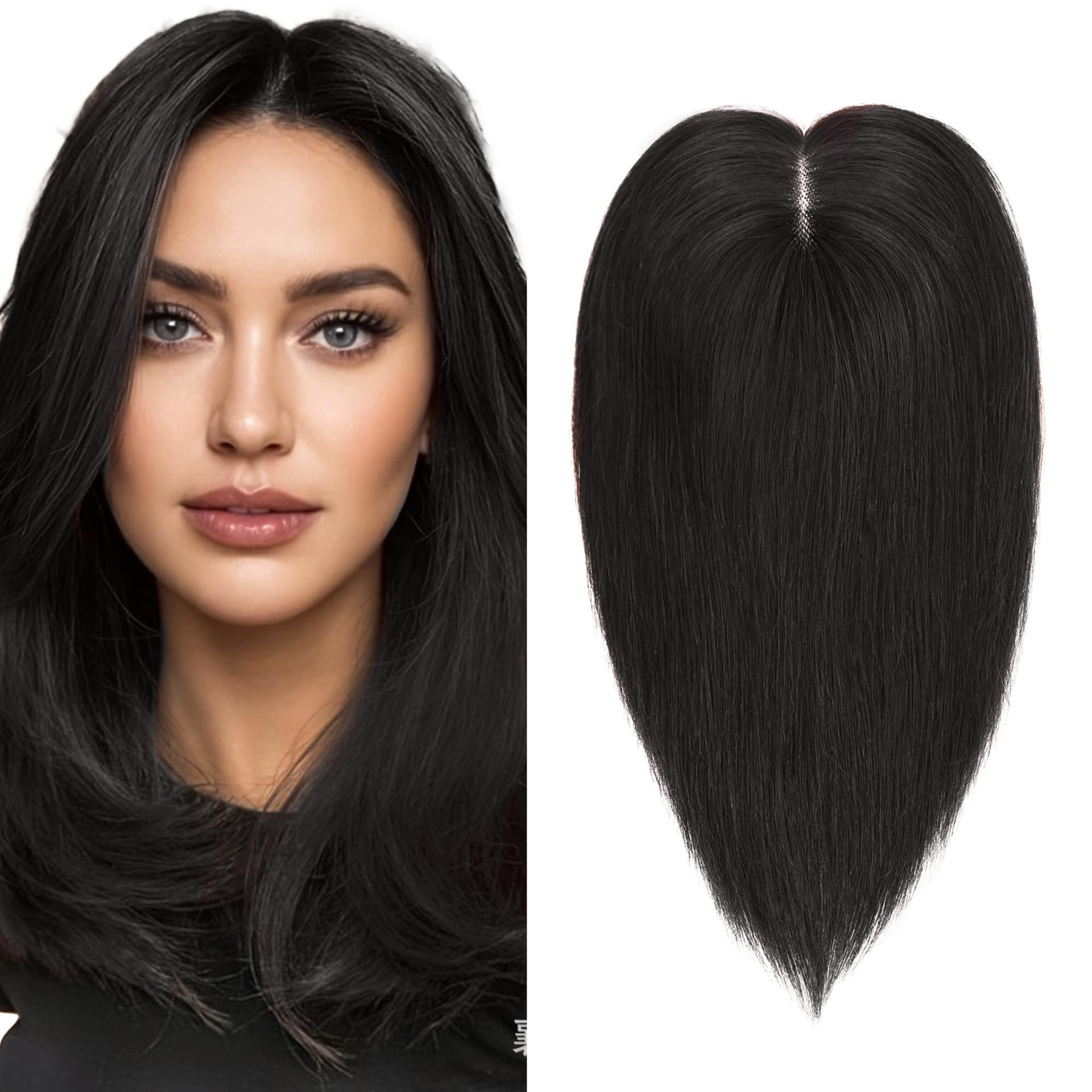 Amazon Hot Selling Hair Topper for Gray Coverage, Volume Boost, High Crown, Women's Hair Piece, European and American Real Human Hair