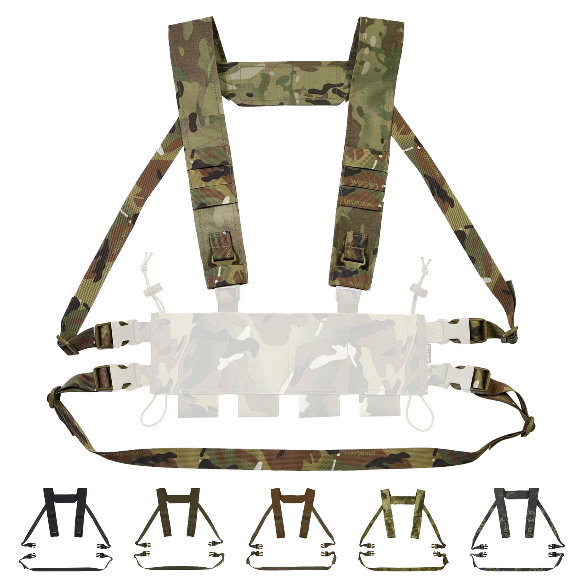 Tactical Chest Rack Universal H-Strap and Belt Compatible with MK3 MK4 MK5 D3 Duraif Fasteners
