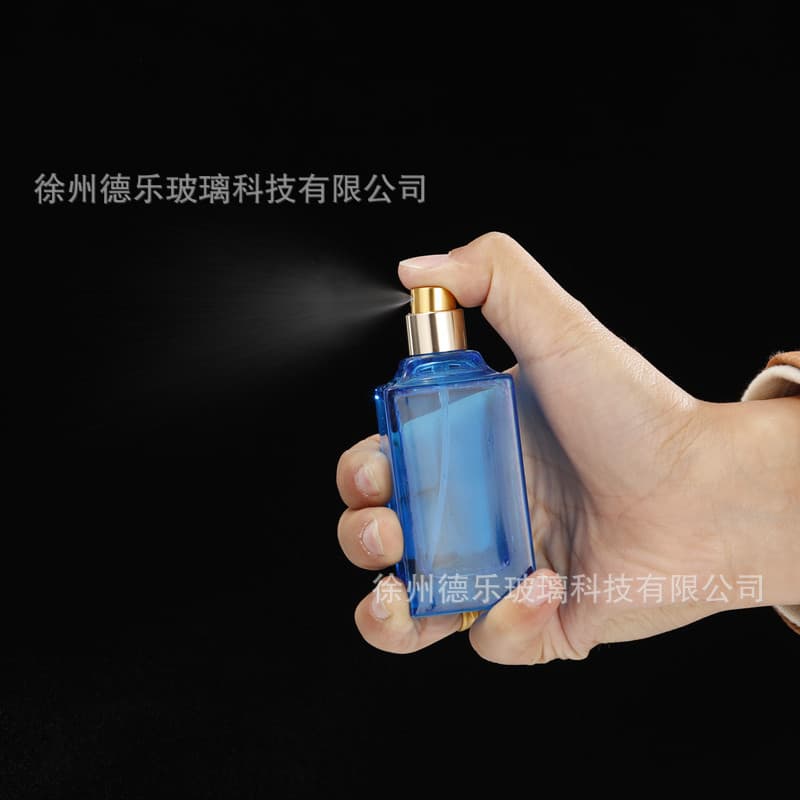In Stock Supply 30ml 50ml Square Glass Perfume Bottle Rectangular Perfume Bottle Perfume Packaging Spray Bottle