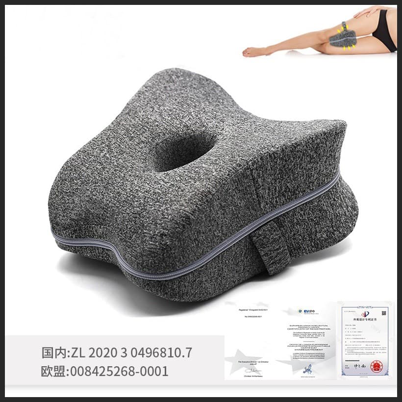 Memory Foam Leg Pillow for Bed, Knee Pillow for Pregnant Women Summer Sleep, Breathable Leg Pillow