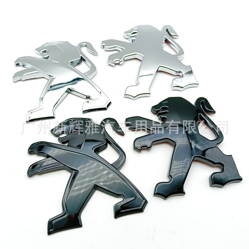 Custom 3D Creative Peugeot Emblem Decal for Peugeot Logo Modification, Rear Tail Badge Car Decoration Accessory