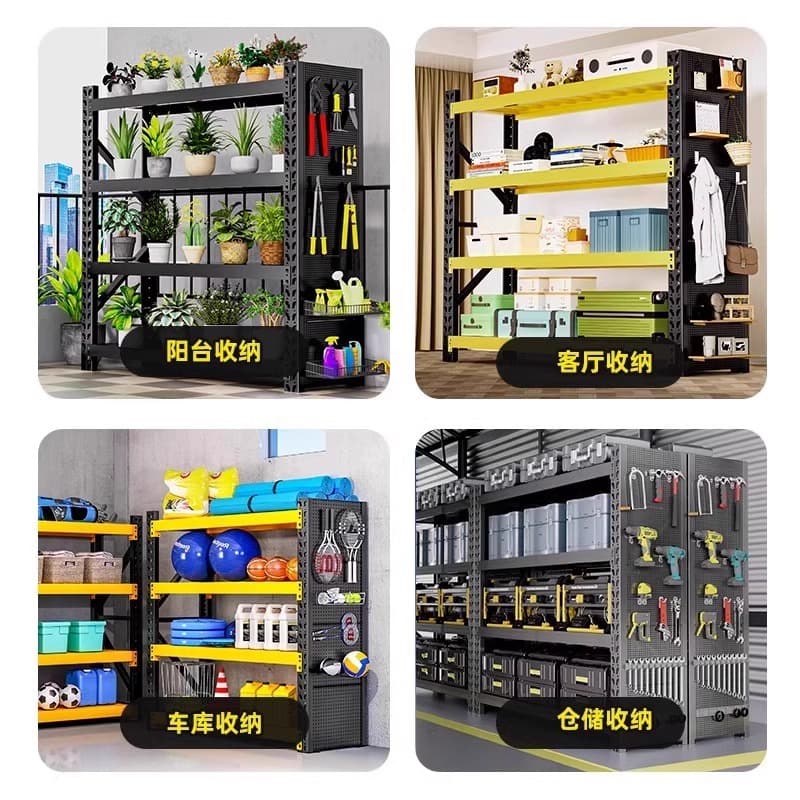 Storage Shelving Rack Multi-Layer Home Wall-Mounted Storage Rack Heavy Duty Warehouse Supermarket Garage Storage Organizer Rack