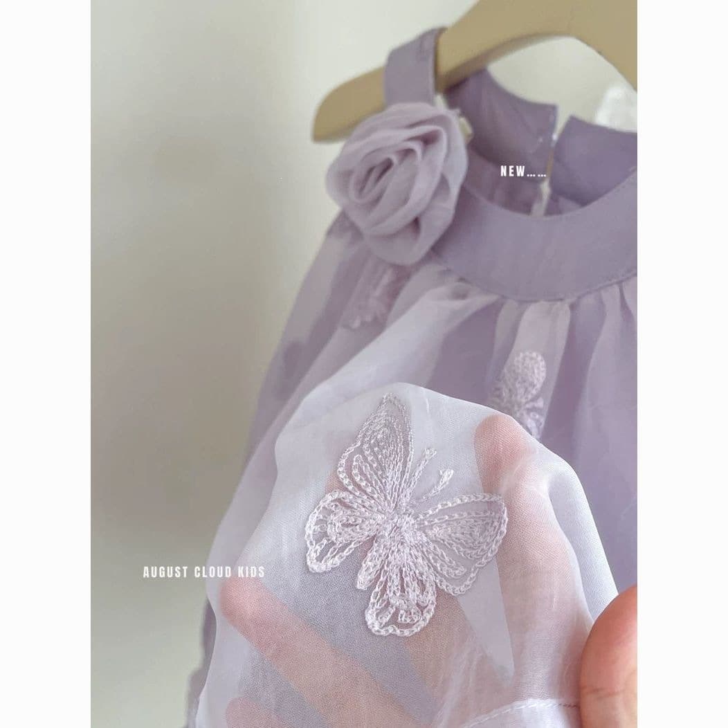 New style summer baby clothes for baby girls, small month-old outing clothes, bow-knotted rose-covered clothes