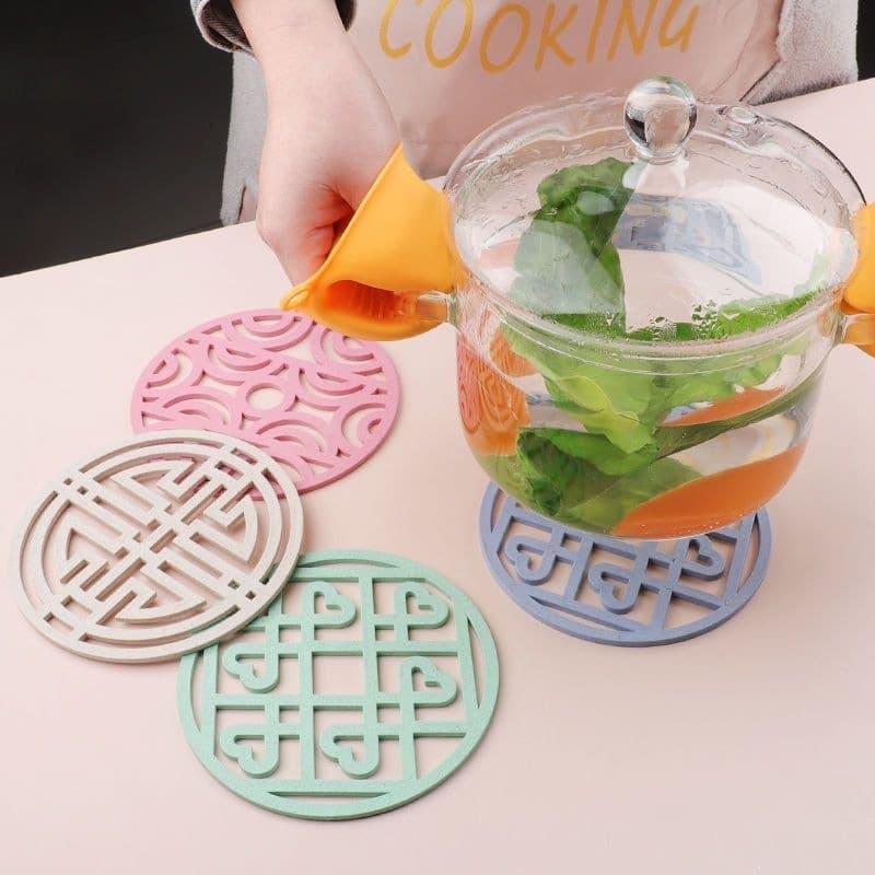 Placemat Heat Insulation Pad, Anti-Scalding Pad, Wheat Straw Bowl Pad, Anti-Slip Kitchen Pot Pad, Plate Pad, Cup Pad, Table Mat