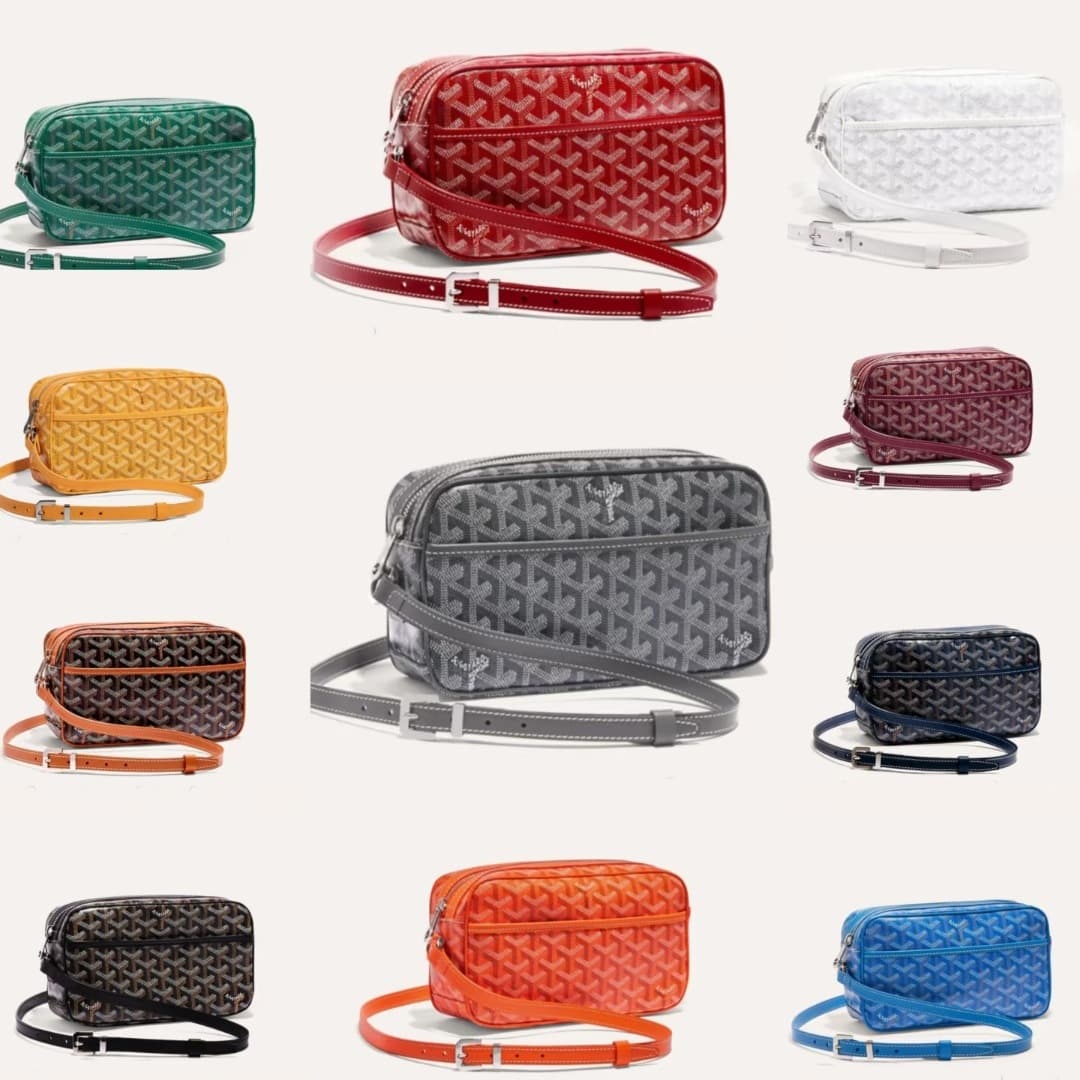 Goyard Dog Tooth Camera Bag Goyard Crossbody Bag with Y-Letter Print Geometric Card Holder