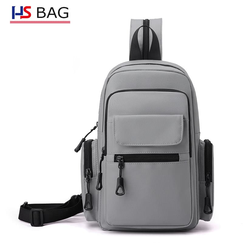 New Men's Chest Bag Large Capacity Crossbody Bag Fashion Trend Shoulder Bag Business Travel Men's Oxford Cloth Backpack