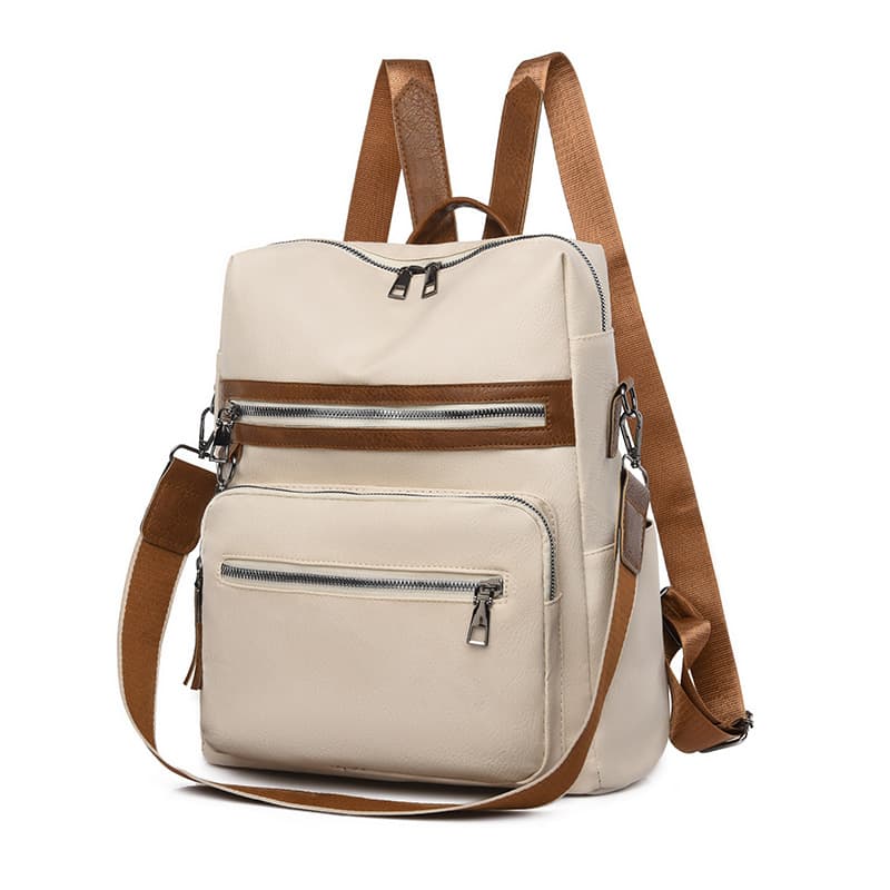 Women's Backpack 2024 New Style Black Outdoor Casual Backpack Vintage Texture PU Leather Women's Backpack