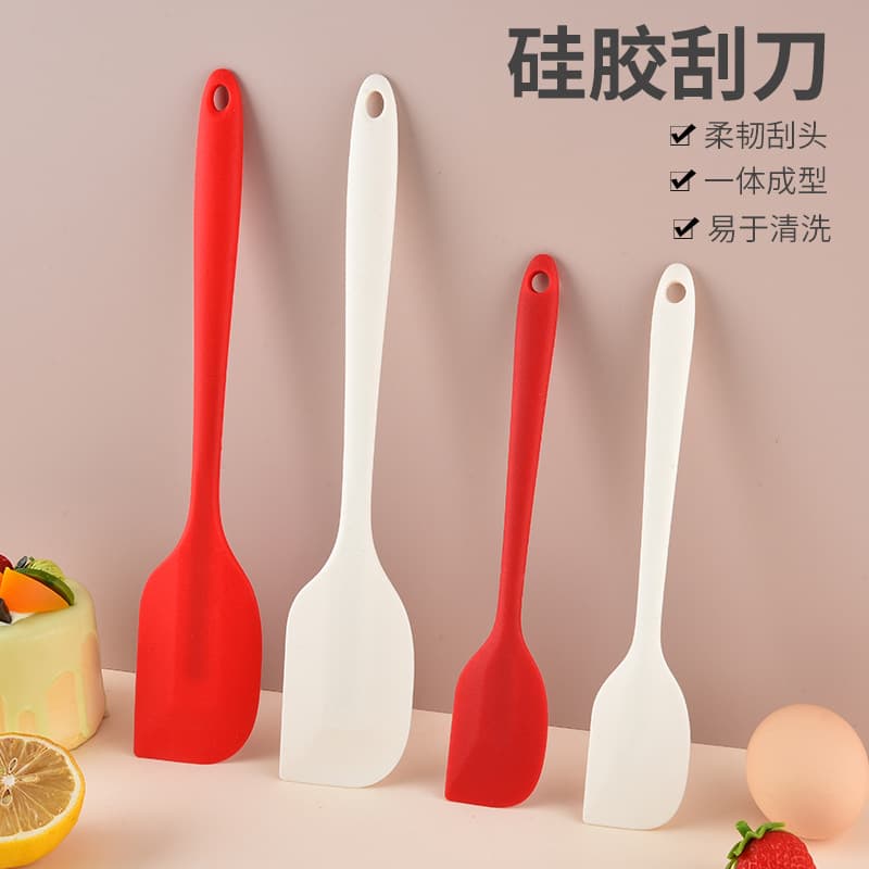 Silicone Spatula High Temperature Resistant Cream Mixing Spatula Cake Baking Tool One-Piece Household Scraper Bulk Available