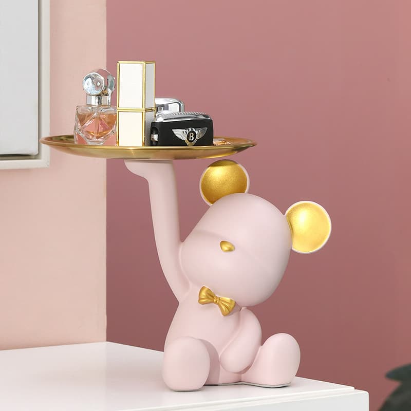 Cross-border Violent Bear Figurine Creative Bear Key Holder Home Decoration Living Room Ornament Gift Room